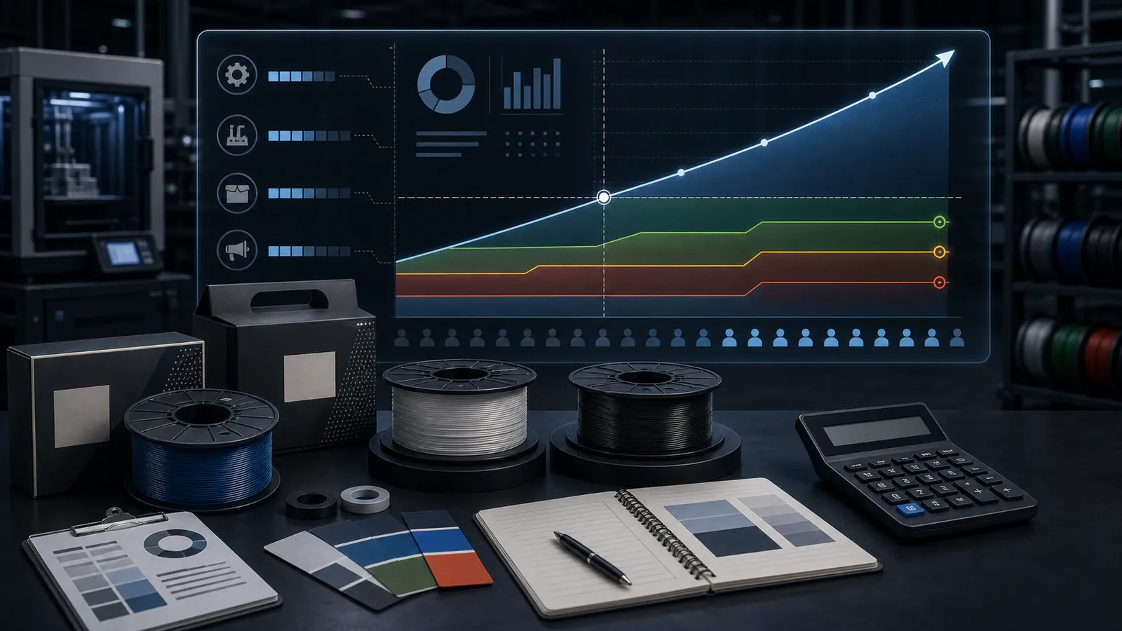 Break-even calculation for launching a filament brand